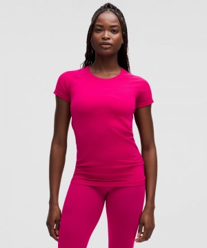 μπλουζακια Lululemon Swiftly Tech Short-Sleeve 2.0 γυναικεια ροζ | Greece-8719364