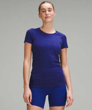 μπλουζακια Lululemon Swiftly Tech Short-Sleeve 2.0 γυναικεια μπλε | Greece-2835946