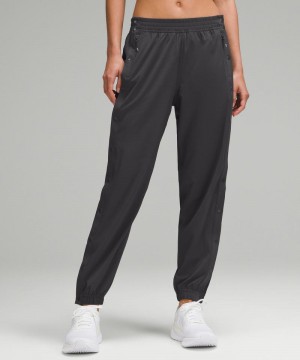 Παντελονι Lululemon Tear-Away Mid-Rise Track γυναικεια βαθυ γκρι | Greece-5740826