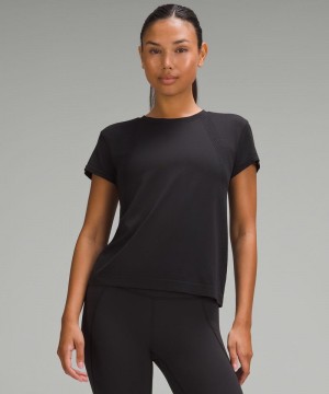 μπλουζακια Lululemon Train to Be Short-Sleeve γυναικεια μαυρα μαυρα | Greece-6425017