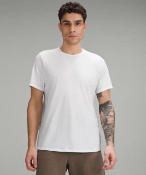 μπλουζακια Lululemon Ultra-Soft Nulu Short-Sleeve ανδρικα ασπρα | Greece-7258306