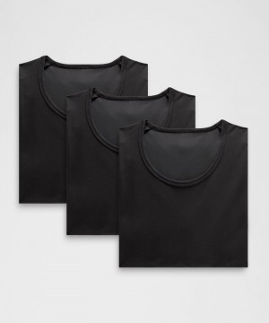 μπλουζακια Lululemon Ultra-Soft Nulu Short-Sleeve ανδρικα μαυρα μαυρα μαυρα | Greece-7986350