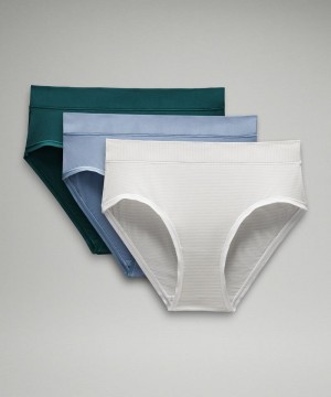 εσωρουχα Lululemon UnderEase High-Rise Bikini γυναικεια τυρκουάζ μπλε ασπρα | Greece-6418507