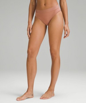 εσωρουχα Lululemon UnderEase High-Rise Thong γυναικεια Dusty Clay | Greece-2015748