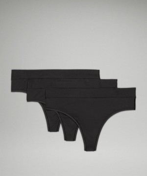 εσωρουχα Lululemon UnderEase High-Rise Thong γυναικεια μαυρα | Greece-4182076