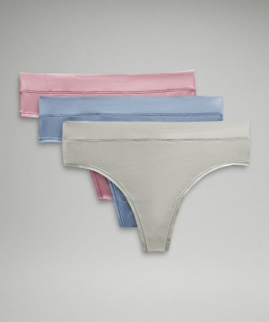 εσωρουχα Lululemon UnderEase High-Rise Thong γυναικεια ροζ ροζ γκρι μπλε | Greece-9265738