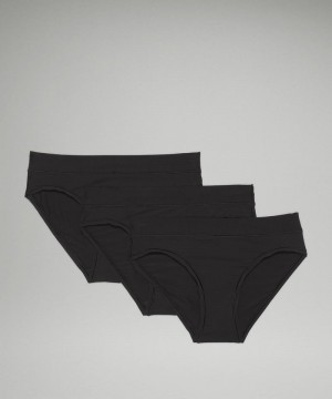 εσωρουχα Lululemon UnderEase Mid-Rise Bikini 3 Pack γυναικεια μαυρα | Greece-1695274