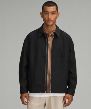 Μπουφαν Lululemon Utilitech Twill Full-Zip ανδρικα μαυρα | Greece-9427083