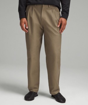 Παντελονι Lululemon Utilitech Twill Relaxed Pleated ανδρικα καφε | Greece-2105379