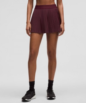 φουστεσ Lululemon Varsity High-Rise Pleated Tennis γυναικεια σκούρο κοκκινα | Greece-6541820