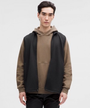 Γιλεκο Lululemon Waffle-Knit ανδρικα μαυρα | Greece-8240561