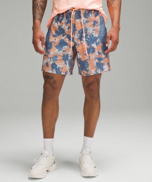 Σορτσ Lululemon Water-Repellent Hiking 8" ανδρικα καμουφλάζ μπλε πορτοκαλι Πολύχρωμο | Greece-4375902