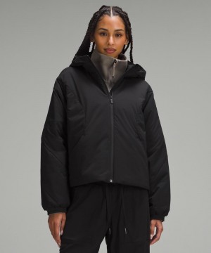 Μπουφαν Lululemon Water-Resistant Insulated Hooded γυναικεια μαυρα | Greece-2896703