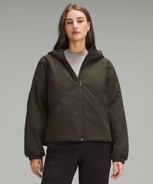 Μπουφαν Lululemon Water-Resistant Insulated Hooded γυναικεια σκούρο Ελιά | Greece-1856470