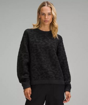 Πουλόβερ Lululemon Wool-Blend Jacquard γυναικεια λεοπαρ βαθυ γκρι μαυρα | Greece-1450236
