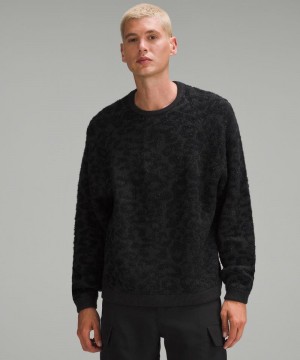 Πουλόβερ Lululemon Wool-Blend Jacquard ανδρικα λεοπαρ βαθυ γκρι μαυρα | Greece-4125806