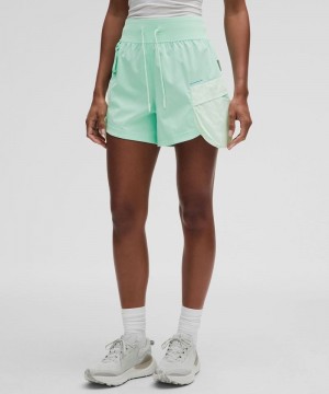 Σορτσ Lululemon WovenAir High-Rise Hiking 4" γυναικεια μεντα μεντα | Greece-7182095