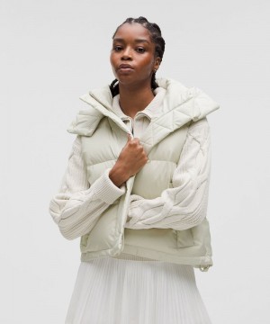 Γιλεκο Lululemon Wunder Puff 600-Down-Fill Cropped γυναικεια Μπεζ | Greece-7482019