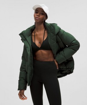 Μπουφαν Lululemon Wunder Puff 600-Down-Fill γυναικεια πρασινο | Greece-4059862