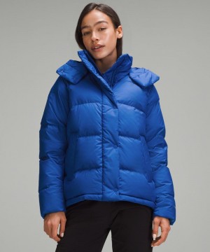 Μπουφαν Lululemon Wunder Puff 600-Down-Fill γυναικεια μπλε | Greece-0615847