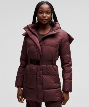 Μπουφαν Lululemon Wunder Puff Belted Waist γυναικεια μωβ | Greece-6103479