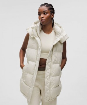 Γιλεκο Lululemon Wunder Puff Mid-Length γυναικεια Μπεζ | Greece-4619570
