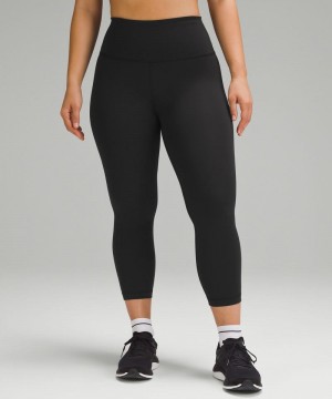 Κολαν Lululemon Wunder Train Contour Fit High-Rise Crop 23" γυναικεια μαυρα | Greece-2871356