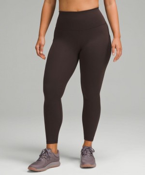 Κολαν Lululemon Wunder Train Contour Fit High-Rise Tight with Pockets 25" γυναικεια σοκολάτα | Greece-2485916