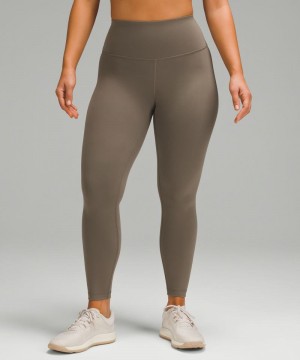 Κολαν Lululemon Wunder Train Contour Fit High-Rise Tight 25" γυναικεια καφε | Greece-4638097