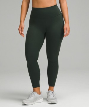 Κολαν Lululemon Wunder Train Contour Fit High-Rise Tight 25" γυναικεια πρασινο | Greece-4286790