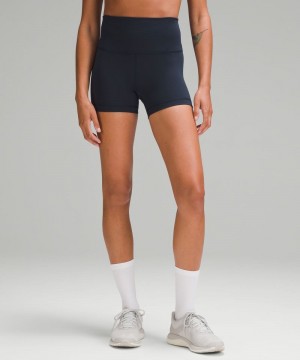 Σορτσ Lululemon Wunder Train High-Rise 4" γυναικεια σκουρο μπλε | Greece-8402956