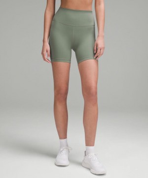 Σορτσ Lululemon Wunder Train High-Rise 6" γυναικεια γκρι | Greece-1483706