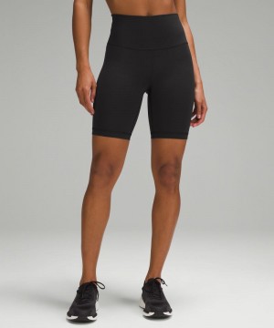 Σορτσ Lululemon Wunder Train High-Rise 8" γυναικεια μαυρα | Greece-7034219