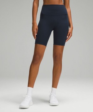 Σορτσ Lululemon Wunder Train High-Rise 8" γυναικεια σκουρο μπλε | Greece-6407912