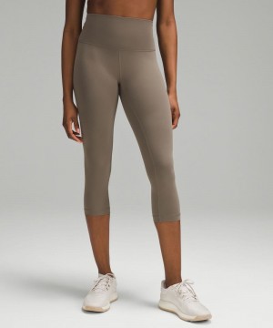 Κολαν Lululemon Wunder Train High-Rise Crop 21" γυναικεια καφε | Greece-8671049