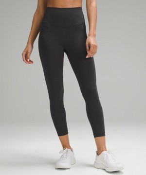Κολαν Lululemon Wunder Train High-Rise Crop 23" γυναικεια βαθυ γκρι | Greece-5127940