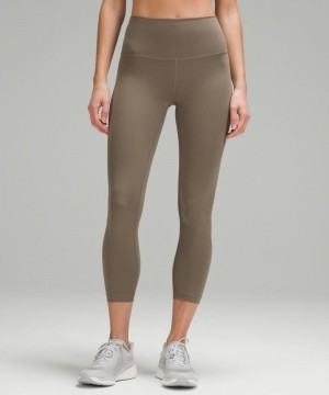 Κολαν Lululemon Wunder Train High-Rise Crop 23" γυναικεια καφε | Greece-3846729
