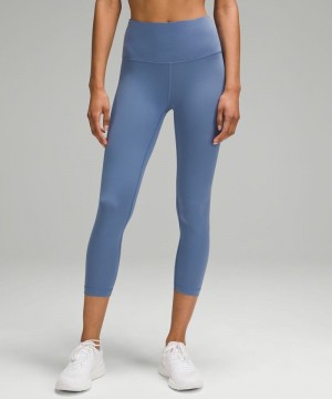 Κολαν Lululemon Wunder Train High-Rise Crop 23" γυναικεια μπλε | Greece-6102785