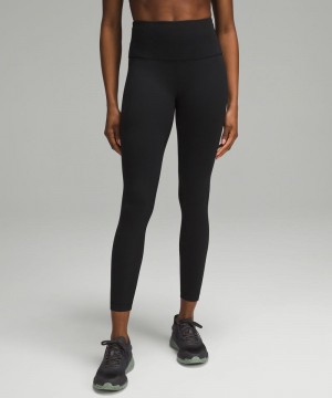 Κολαν Lululemon Wunder Train High-Rise Ribbed Tight 25" γυναικεια μαυρα | Greece-3964580