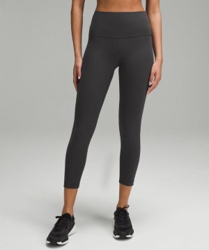 Κολαν Lululemon Wunder Train High-Rise Ribbed Tight 25" γυναικεια βαθυ γκρι | Greece-6531704