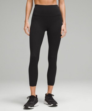 Κολαν Lululemon Wunder Train High-Rise Ribbed Crop 23" γυναικεια μαυρα | Greece-8645237