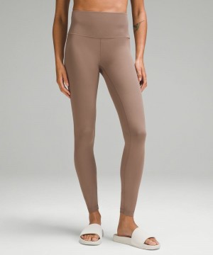 Κολαν Lululemon Wunder Train High-Rise Ribbed Tight 28" γυναικεια γκρι | Greece-4532791