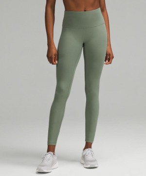 Κολαν Lululemon Wunder Train High-Rise Ribbed Tight 28" γυναικεια γκρι | Greece-3985274