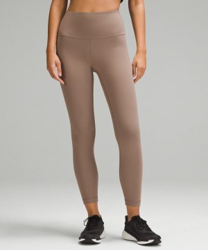 Κολαν Lululemon Wunder Train High-Rise Ribbed Tight 25" γυναικεια γκρι | Greece-3514680