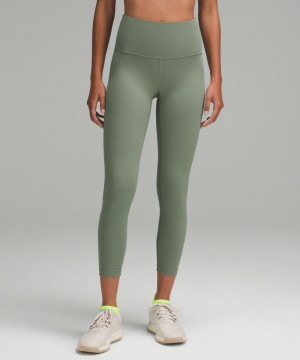 Κολαν Lululemon Wunder Train High-Rise Ribbed Tight 25" γυναικεια γκρι | Greece-0741639