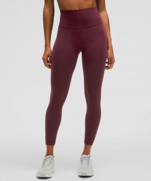 Κολαν Lululemon Wunder Train High-Rise Tight 25" γυναικεια σκούρο κοκκινα | Greece-9504286