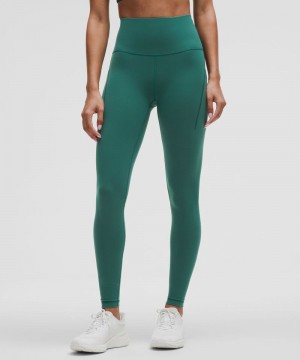 Κολαν Lululemon Wunder Train High-Rise Tight with Pockets 28" γυναικεια τυρκουάζ | Greece-9315702