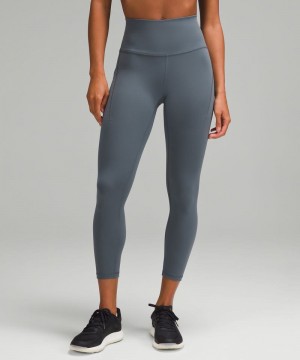 Κολαν Lululemon Wunder Train High-Rise Tight with Pockets 25" γυναικεια γκρι | Greece-4982136