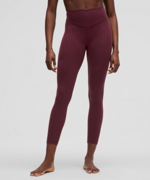 Κολαν Lululemon Wunder Under High-Rise Tight 25" γυναικεια σκούρο κοκκινα | Greece-4576083