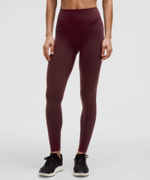 Κολαν Lululemon Wunder Under SmoothCover High-Rise Tight 28" γυναικεια σκούρο κοκκινα | Greece-8536124